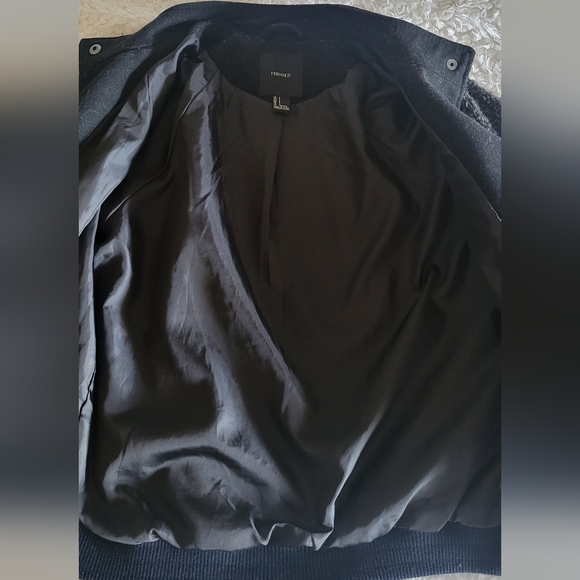 Forever 21 Black and Gray Varsity Jacket - Picture 6 of 7